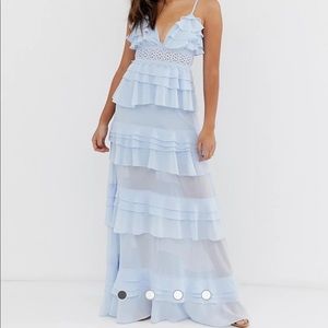 True Decadence frill layered cami maxi dress